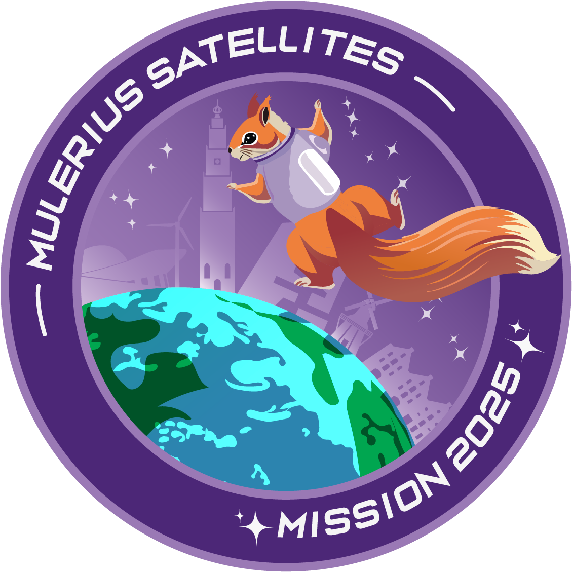 Mulerius Satellites Mission 2025 Logo